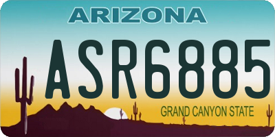 AZ license plate ASR6885