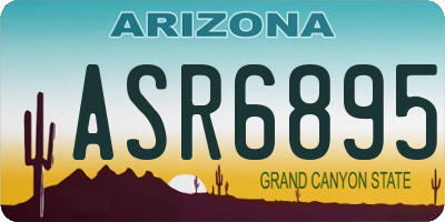 AZ license plate ASR6895