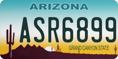 AZ license plate ASR6899