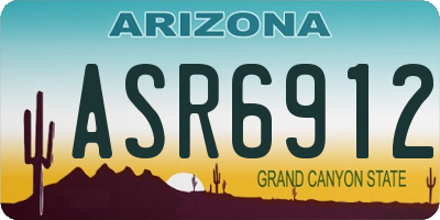 AZ license plate ASR6912