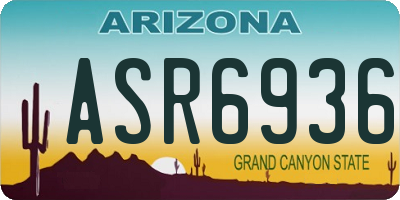 AZ license plate ASR6936