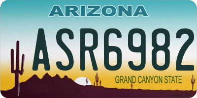 AZ license plate ASR6982