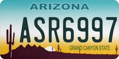 AZ license plate ASR6997