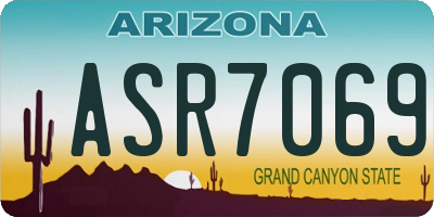 AZ license plate ASR7069