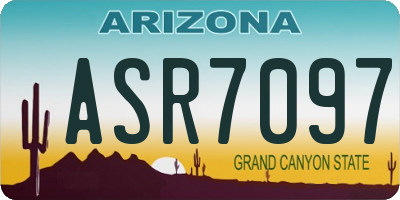 AZ license plate ASR7097