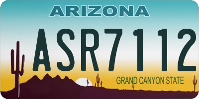 AZ license plate ASR7112