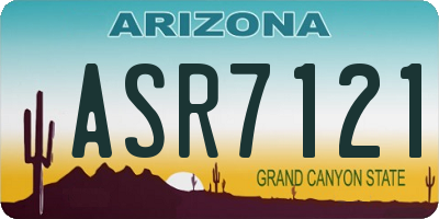 AZ license plate ASR7121