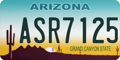 AZ license plate ASR7125