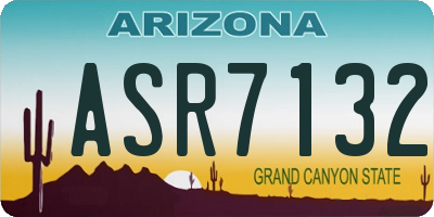 AZ license plate ASR7132