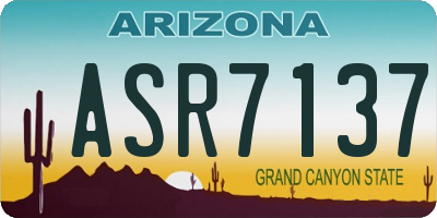 AZ license plate ASR7137