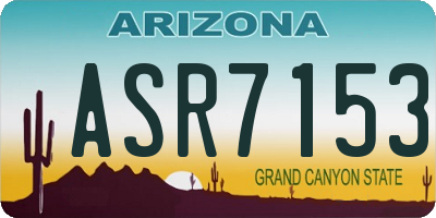 AZ license plate ASR7153