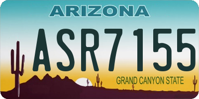 AZ license plate ASR7155