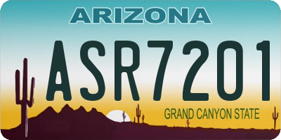 AZ license plate ASR7201