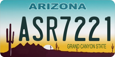 AZ license plate ASR7221