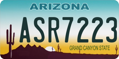 AZ license plate ASR7223
