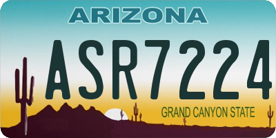 AZ license plate ASR7224
