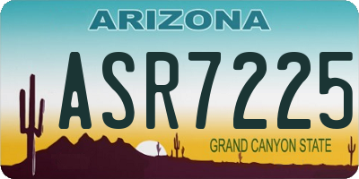 AZ license plate ASR7225
