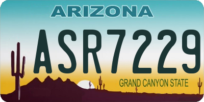 AZ license plate ASR7229