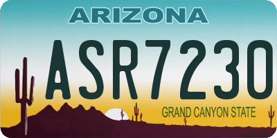 AZ license plate ASR7230
