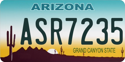 AZ license plate ASR7235