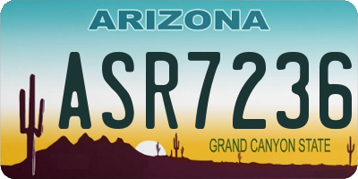 AZ license plate ASR7236