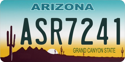 AZ license plate ASR7241