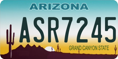 AZ license plate ASR7245