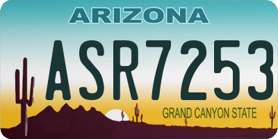 AZ license plate ASR7253