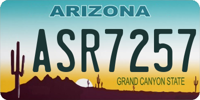 AZ license plate ASR7257