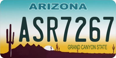 AZ license plate ASR7267