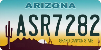 AZ license plate ASR7282