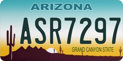 AZ license plate ASR7297