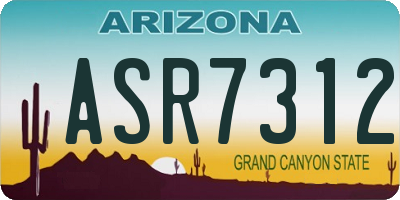 AZ license plate ASR7312
