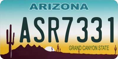 AZ license plate ASR7331