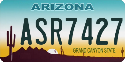 AZ license plate ASR7427