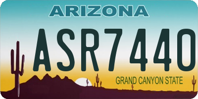 AZ license plate ASR7440