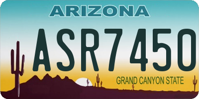 AZ license plate ASR7450