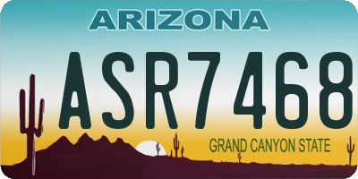 AZ license plate ASR7468