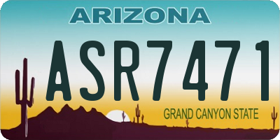 AZ license plate ASR7471