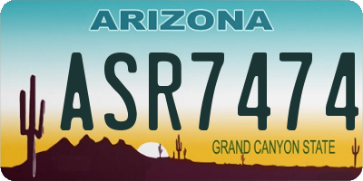 AZ license plate ASR7474