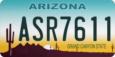AZ license plate ASR7611