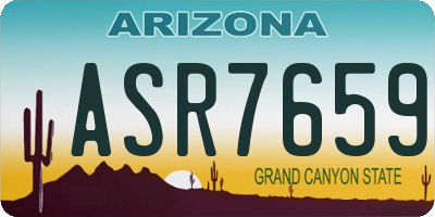 AZ license plate ASR7659