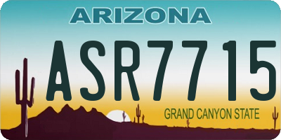 AZ license plate ASR7715