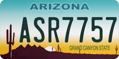 AZ license plate ASR7757