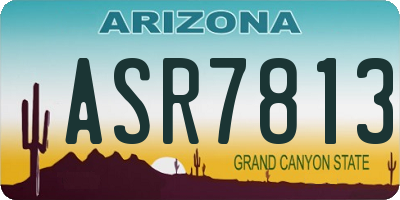 AZ license plate ASR7813