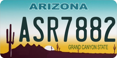 AZ license plate ASR7882