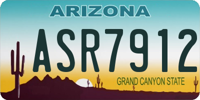 AZ license plate ASR7912