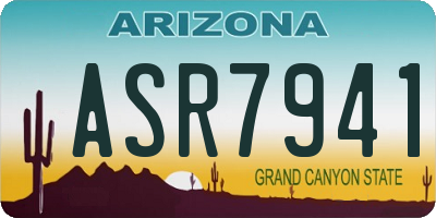 AZ license plate ASR7941