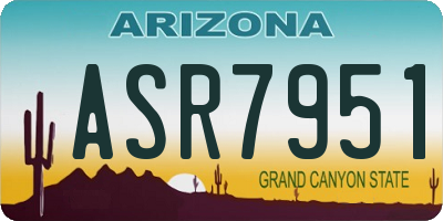 AZ license plate ASR7951
