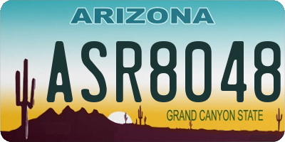 AZ license plate ASR8048